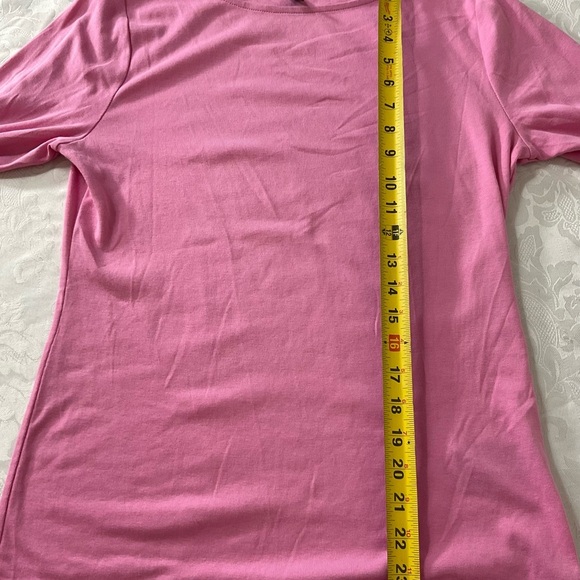 Lauren Ralph Lauren Top Womens Size Large Pink Bell Sleeve Preppy Designer Top - Picture 6 of 9